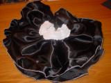 Black Satin Mini skirt with elasticated waist